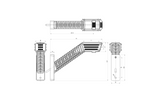 WAŚ 2552P W297.5.1 SPOT LED rechter markeringslamp op een lange arm