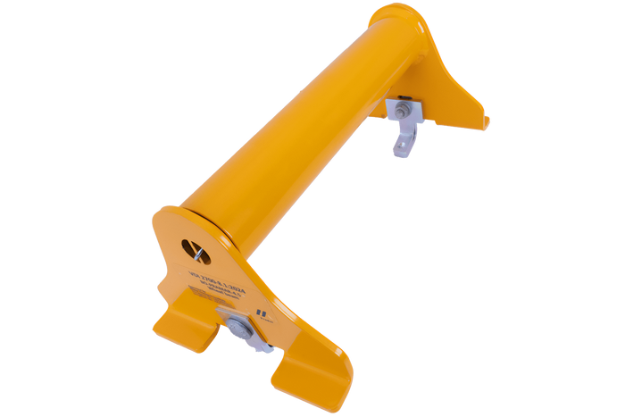 PRAMAR Radstopper VDI 2700 gele universele wielkeg voor sleepwagen