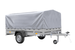 Eenassige aanhangwagen 264x150 UNITRAILER GARDEN 265 KIPP met H-800 frame en grijze huif