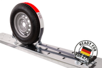 Set van vier HEFFA CARLINE 130 spanbanden voor sleepwagens wielbevestigingsbanden 2,8m/50mm/5t VDI 2700