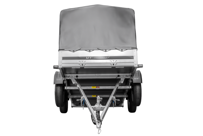 Twee-assige aanhanger 264x125 UNITRAILER GARDEN 264/2 KIPP met H-800 frame en grijze kap