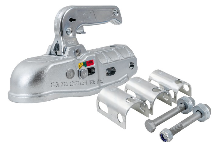 STEELPRESS BC-3000C-00-00+Z2 kogelkoppeling voor 3000kg aanhangwagen met 35-50mm buisdissel, gietijzer