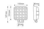 LED-werklampreflector TT TECHNOLOGY TT.13208M 16xLED 3400lm met magneet