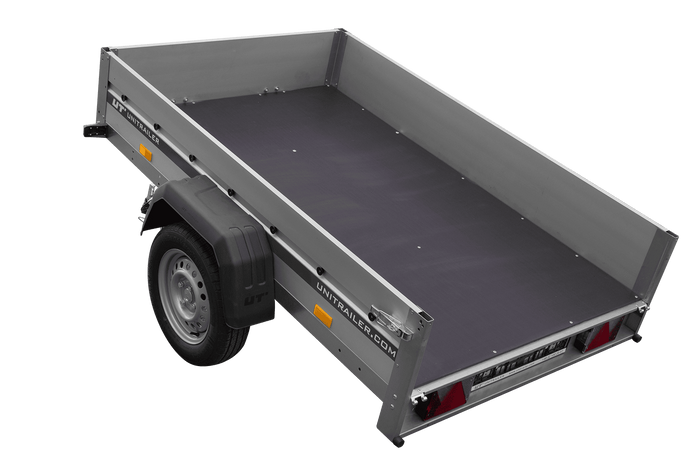 Aanhangwagen met aluminium zijwanden 200x125 Unitrailer Garden 201 KIPP ALU
