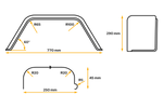 CHORUS spatbord voor aanhangwagen 14 inch 770x250 mm wielkast