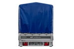 Autotrailer 264x125 UNITRAILER FORCE 264 KIPP met H-1100 frame en blauwe hoes
