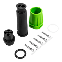 MANTES waterdichte connector voor achterlichten van aanhangers, bajonetsluiting, 5-pins, groen, rechts
