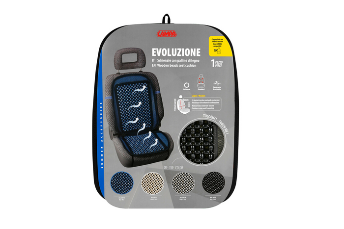 Evoluzione zwart houten kralenkussen