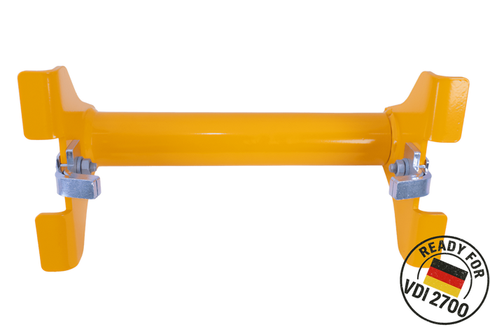 PRAMAR Radstopper VDI 2700 gele universele wielkeg voor sleepwagen