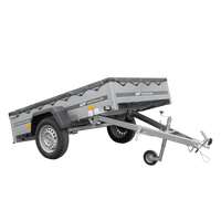 Lichte aanhanger 200x125 UNITRAILER GARDEN 201 KIPP met grijs dekzeil