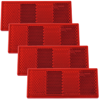 Zelfklevende rode aanhangerreflectoren 90x40 mm - set van 4