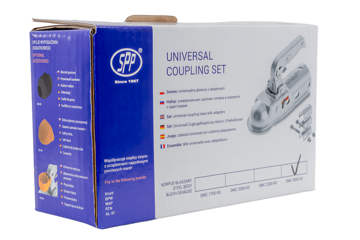 STEELPRESS BC-3000.1D-00-00+Z3 kogelkoppeling voor 3000kg aanhangwagen met 35-50mm buisvormige dissel