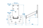 ProPlus 342643 Bevestigingsbeugel voor reservewiel van aanhanger, hoek 8-16"