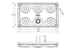 HORPOL LWD2157/CZ LED 900lm zwarte interieur autolamp met schakelaar en rode diode
