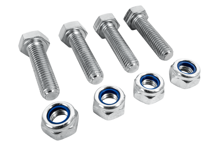 Set van 4 zeskantbouten M8x30 en 4 zelfborgende moeren M8 MARCOPOL boutklasse 5.8 DIN933