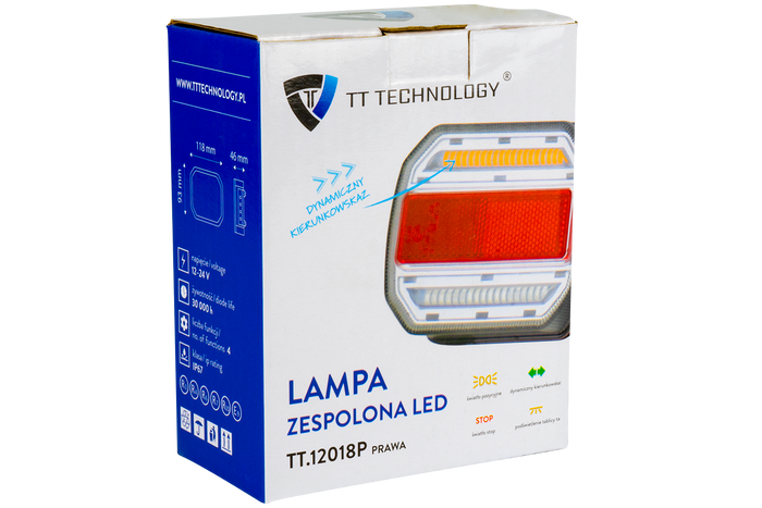 TT Technology TT.12018P LED achterlicht 4 functies rechts