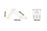 Set van twee inklapbare wielkeggen LOKHEN ORIGAMY 36 h:151 mm set met handgreep