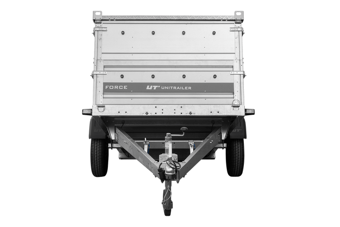 Enkelassige aanhanger 264x125 UNITRAILER FORCE 264 KIPP met BIS-zijwanden en aluminium afdekking