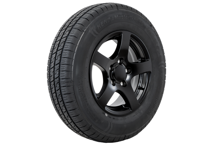 Versterkt aanhangerwiel KENDA BAND 185/80 R14C 104/102N ALUMINIUM VELG STARCO zwart 5.5Jx14"H2 5x112 ET 30
