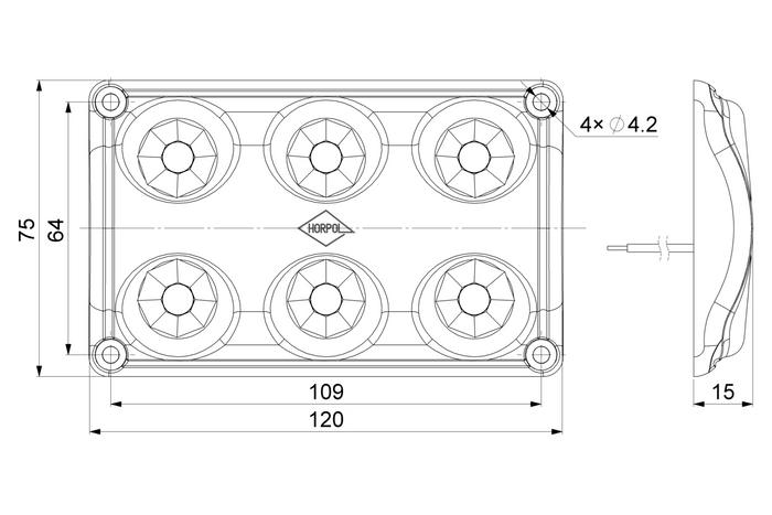 HORPOL LWD2154 LED 990lm interieur autolamp