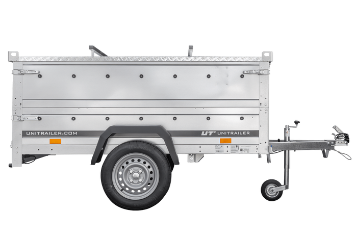Lichte aanhanger 200x106 UNITRAILER GARDEN 200 KIPP met BIS-zijwanden en aluminium afdekking