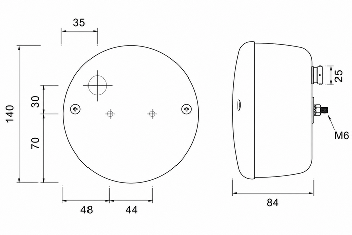 ASPÖCK LED-achterlicht met bajonetaansluiting, 5-pins universeel