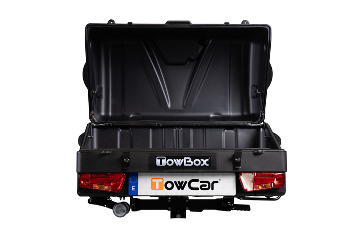 Towbox V1 Black Edition - bagagebox voor montage op de trekhaak
