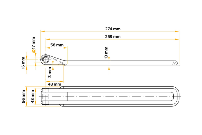 UNITRAILER BSCH 10-270 aanhangerzijscharnier
