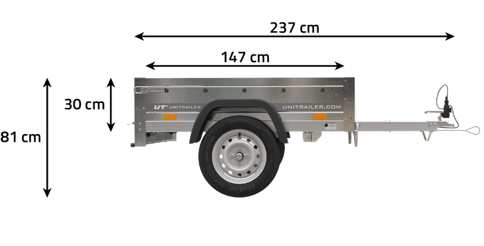 Autoaanhanger 150x106 UNITRAILER GARDEN 150 KIPP