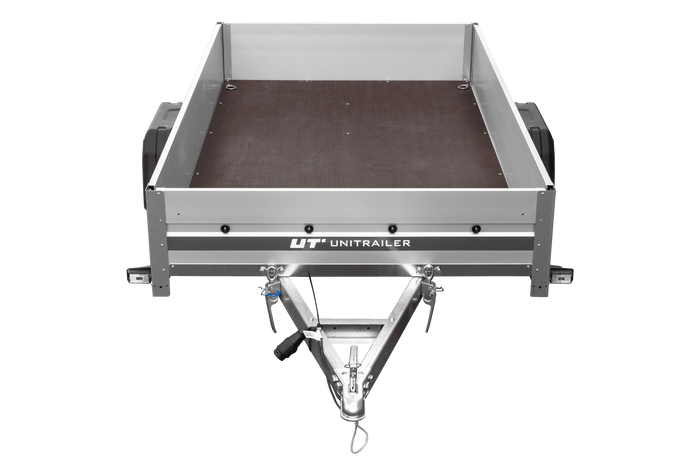 Autoaanhanger op veren met aluminium zijwanden 230x125 Unitrailer Garden 230/R KIPP ALU