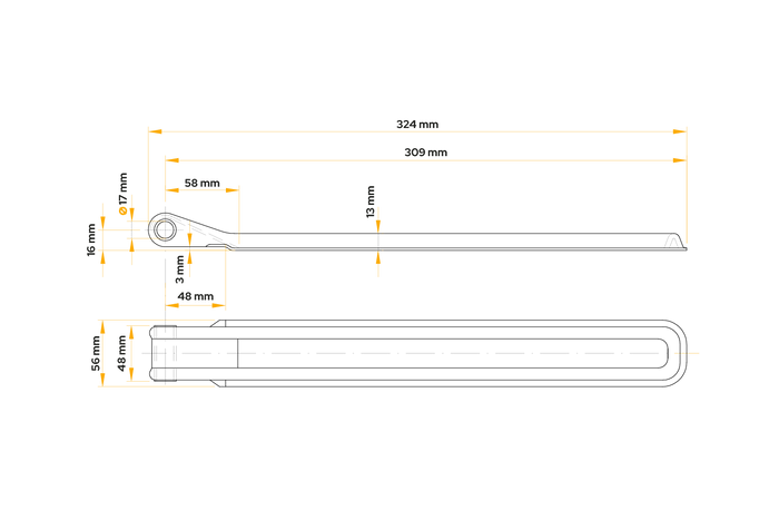 WINTERHOFF BSCH 10-320 aanhangwagenzijscharnier voor montage aan aanhangwagenzijde