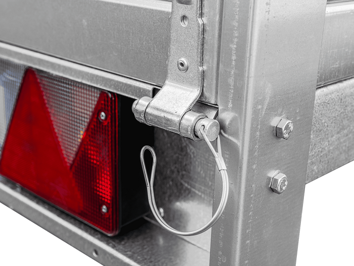 Lichte aanhangwagen 264x125 UNITRAILER GARDEN 264 KIPP met BIS zijwanden, H-800 frame en grijze kap