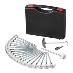 Set schroefbare tentharingen voor ProPlus 365014 metalen haringen met haak 20x20cm