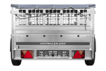 Autoaanhangwagen op veren 200x125 UNITRAILER GARDEN 201/R KIPP met gaaswanden, H-0 frame en grijze afdekking