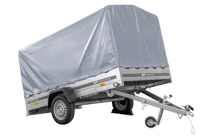 Eenassige aanhangwagen 264x150 UNITRAILER GARDEN 265 KIPP met frame H-1100 en grijze huif