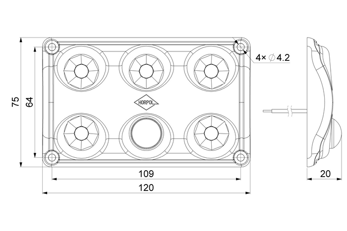 HORPOL LWD2156 LED 900lm interieur autolamp met bewegingssensor