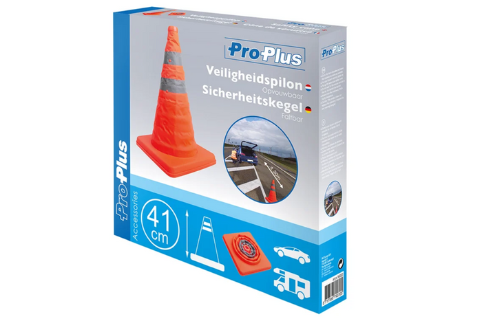 ProPlus 540320 opvouwbare verkeerskegel waarschuwingskegel 41 cm