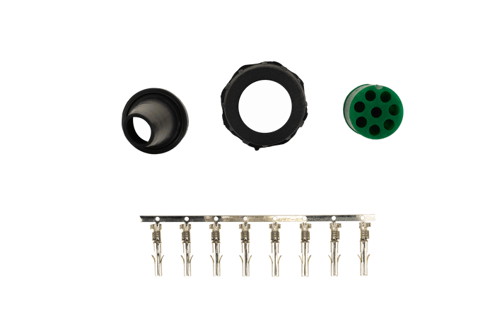 Mantes connector 8 PINS bajonet - groen (rechts)