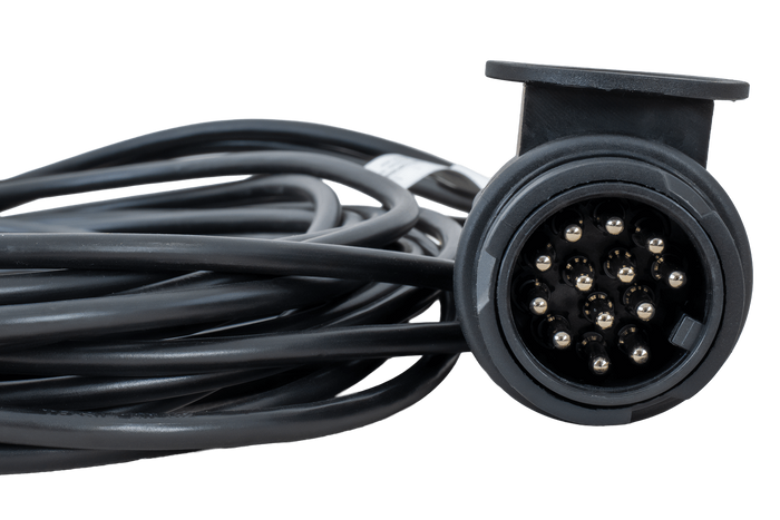 MANTES elektrische installatie, kabelboom voor aanhangwagen, 5 m, 13-polige stekker, 2x 5-polige bajonetten