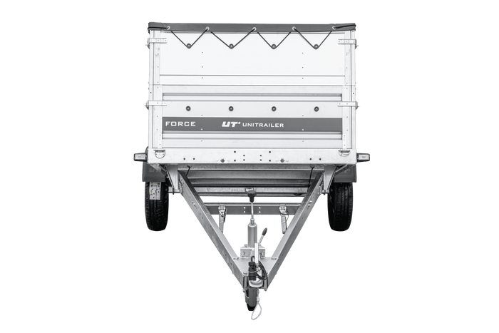 Lichte aanhanger 264x125 UNITRAILER FORCE 264 KIPP met BIS-zijwanden, H-0 frame en grijze afdekking