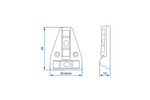 ProPlus 341215 kruiswaterpas met magneet, T-vormige waterpas, 58x43,6 mm