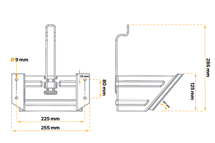 Wielkeg met montagebeugel AL-KO UK53 h:247mm