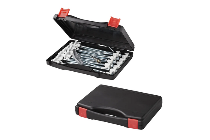 Set schroefbare tentharingen voor ProPlus 365014 metalen haringen met haak 20x20cm