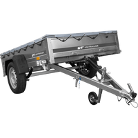 Autoaanhangwagen op veren 200x125 UNITRAILER GARDEN 201/R KIPP met H-0 frame en grijze kap