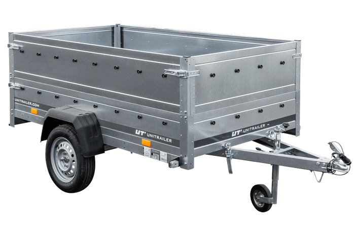 Enkelassige aanhanger 230x125 UNITRAILER GARDEN 230 KIPP met BIS-zijwanden