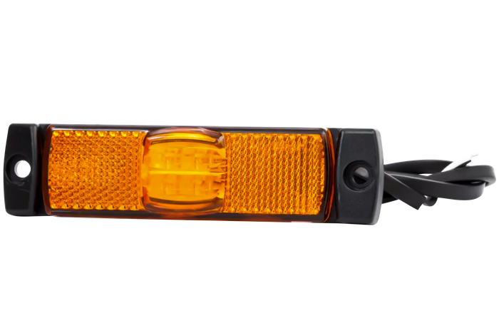Gele LED markeringslamp met 2x0,75 mm kabel