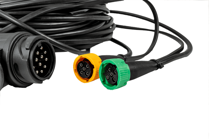 Verlichtingsset: DOBPLAST achterlichten + DOBPLAST LED zijlichten + MANTES 7m 13-PIN kabelboom + snelkoppelingen