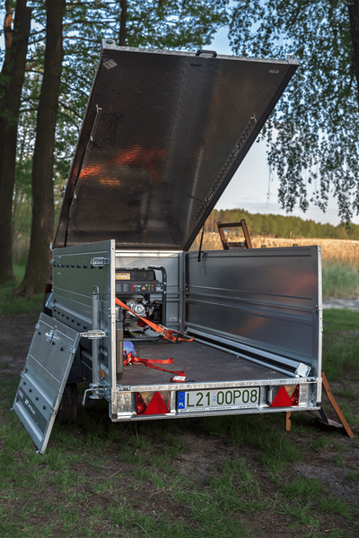 Autotransporter 230x125 UNITRAILER FORCE 230 KIPP met BIS-zijwanden en aluminium afdekking