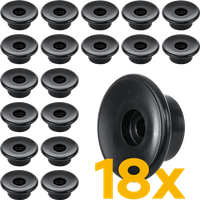 TULPLAST zijrollen voor aanhangers, voor het bevestigen van afdekkingen, netten en dekzeilen, set van 18