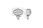 LED-werklamp reflector TT TECHNOLOGY ZWART TT.13359F 6xLED 4800lm ovaal